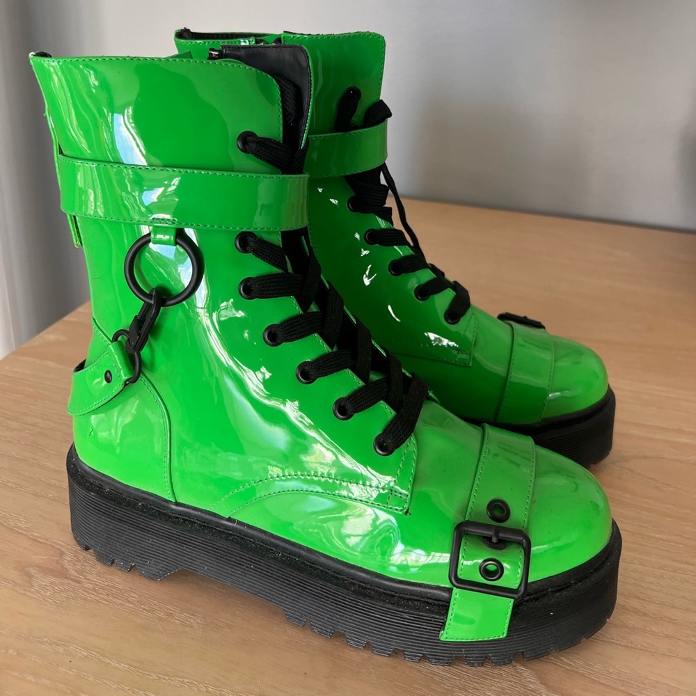 Dolls Kill Green Boots
